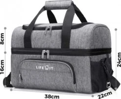 Lifewit 20L Koeltas | 20 Liter | Opvouwbaar | Koelbox-Koeltas | Isolatietas/ Picknicktas Voor Levensmiddelen / Grijs -Bo-Camp Winkel 1200x982