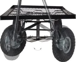 Relaxdays Bolderkar Tuin - Platte Tuinwagen - Luchtbanden - 200 Kg - Transportkar - Staal -Bo-Camp Winkel 1200x989 4