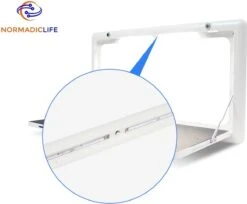 Merkloos NormadicLife® - Outdoor – Opklapbare Tafel - Eettafel – Tafel Voor Buitenkeuken - Caravan – Camper – Picknicktafel - Ingebouwd Ledlicht – Wit -Bo-Camp Winkel 1200x993