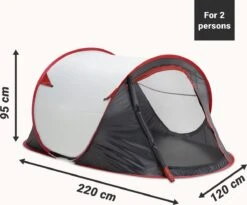 JEMIDI Tweepersoons Pop-up Tent - Opgooitent, Werptent Voor 2 Personen - Ideaal Als Festivaltent Of Kampeertent - Verschillende Kleuren -Bo-Camp Winkel 1200x994 1