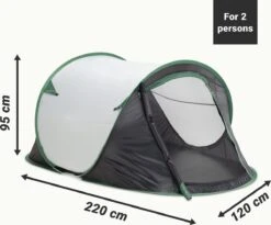 JEMIDI Tweepersoons Pop-up Tent - Opgooitent, Werptent Voor 2 Personen - Ideaal Als Festivaltent Of Kampeertent - Verschillende Kleuren -Bo-Camp Winkel 1200x994 2