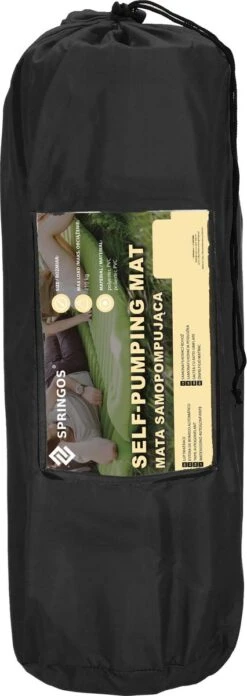 Springos Slaapmat | Zelfopblazend | 180 Cm | Inclusief Hoes | Zwart -Bo-Camp Winkel 426x1200 2