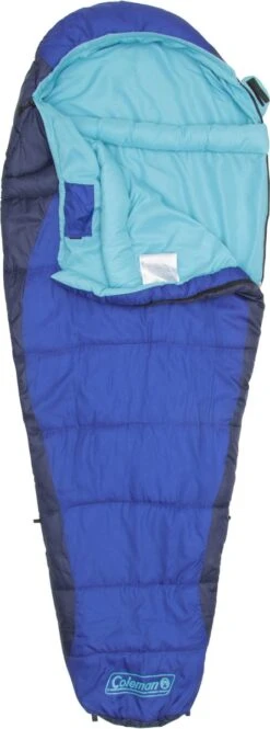 Coleman Fision 100 Mummy Slaapzak - 208 X 81 Cm - Blauw -Bo-Camp Winkel 446x1200