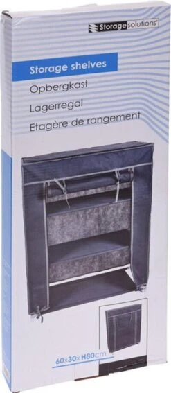 Merkloos GARDEROBE KAST - 3 SCHAPPEN - 60X30X80 CM 10 Merkloos GARDEROBE KAST - 3 SCHAPPEN - 60X30X80 CM -Bo-Camp Winkel 523x1200