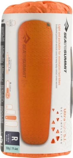 Sea To Summit UltraLight S.I. Regular - Zelf Opbaasbare Slaapmat - 2.5cm - 550g - Oranje -Bo-Camp Winkel 556x1200 1