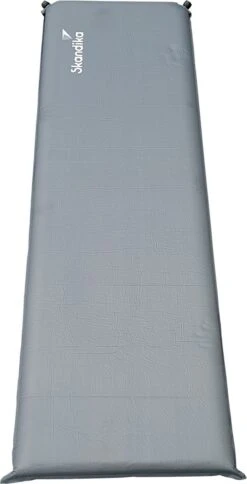 Skandika Easy Single Zelfopblaasbaar Slaapmat – Slaapmat – Slaapmat Zelfopblazend – Logeerbed – Polyester, PVC - Premium Zelfopblazend Luchtbed, Antislip-materiaal, Ideaal Voor Camping – Outdoor, Camping – Kamperen – 196 X 60 X 10 Cm – 3.2kg - Grijs -Bo-Camp Winkel 613x1200