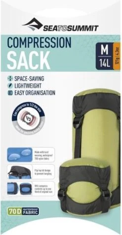 Sea To Summit Compressiezak - 14L - Groen - Lichtgewicht -Bo-Camp Winkel 626x1200