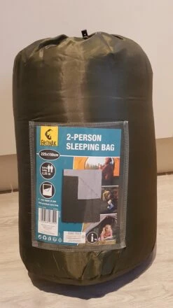 Froyak - 2-persoons Slaapzak XXL Groen 225 X 150 Cm - 2 Persoons Slaapzak Envelop Model Extra Large -Bo-Camp Winkel 674x1200 3