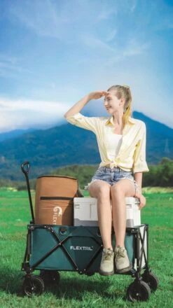 Flextail Gear Bolderkar Opvouwbaar Ezy Wagon - Tot 100KG - Wielen Loskoppelbaar - Zwart -Bo-Camp Winkel 674x1200 8