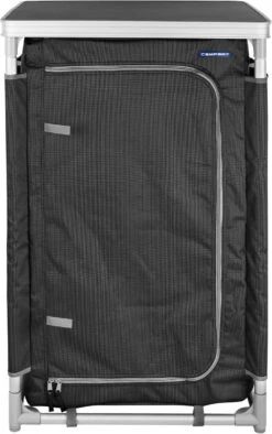 Campart Campingkast CU-0719 – Opvouwbaar En Verstelbaar - 4 Verstelbare Poten - 3 Lagen - Aluminium Frame - Grijs -Bo-Camp Winkel 753x1200 1