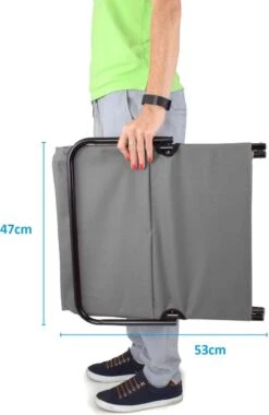 Strandmat Opvouwbaar Met Schouderband - Strandstoel Grijs 145x47x52 -Bo-Camp Winkel 779x1200