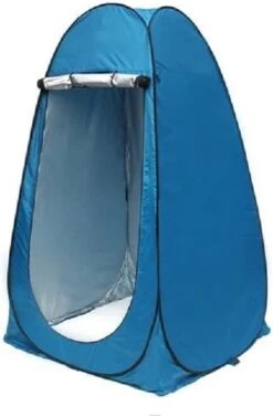 Merkloos 4 In 1 Pop-up Douchetent Voor Omkleden, Douchen, Toilet En Opslag - 1 Persoons Tent - Camping Douche En Omkleedtent - Inclusief Haringen En Draagtas - 190 X 110 X 110 Cm Blauw -Bo-Camp Winkel 788x1200