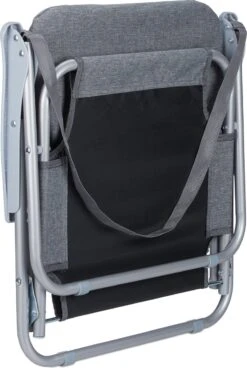 Relaxdays Strandstoel Opvouwbaar - Set Van 2 - Lage Campingstoel - Kampeerstoel Leuning - Grijs -Bo-Camp Winkel 805x1200