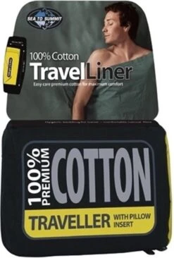 Sea To Summit - Premium Cotton Liner - Lakenzak - Katoen - Oceaan Blauw - Recht Model Lang -Bo-Camp Winkel 810x1200 2