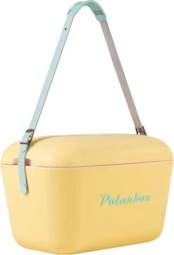 Merkloos Polarbox - Koelbox - Met Schouderband - Geel - 20 Liter - 45x30x(H)27cm -Bo-Camp Winkel 820x1200