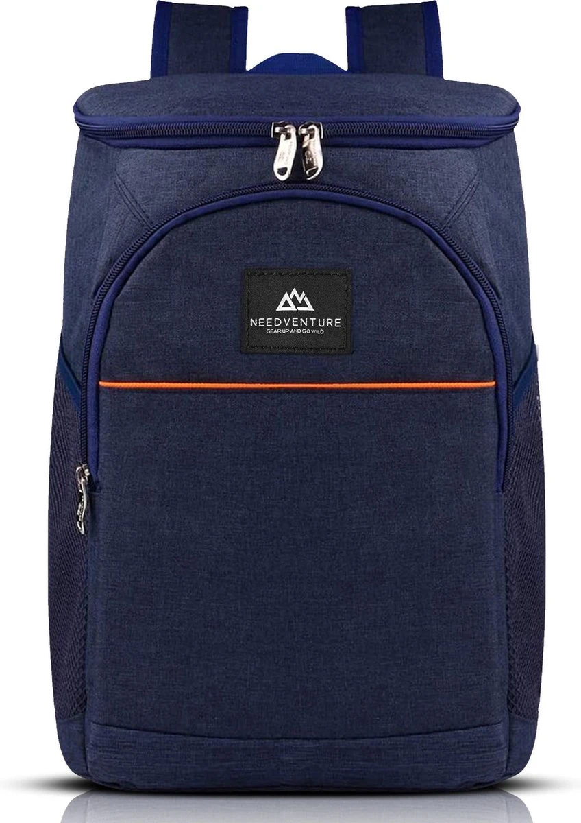 Needventure Koeltas - Lunchtas - Koelrugtas - Picknicktas - 20 Liter - Flessenhouder - Bieropener - Blauw 1 Needventure Koeltas - Lunchtas - Koelrugtas - Picknicktas - 20 Liter - Flessenhouder - Bieropener - Blauw