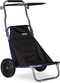 Relaxdays Strandkar Opvouwbaar - Strandstoel Met Zonnedak - Strand Stoel Op Wielen -Bo-Camp Winkel 864x1200 1