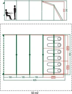 Coleman Vail 6L Tunneltent - Familie Tent - 6-Persoons - Grijs/Groen 13 Coleman Vail 6L Tunneltent - Familie Tent - 6-Persoons - Grijs/Groen -Bo-Camp Winkel 920x1200 2