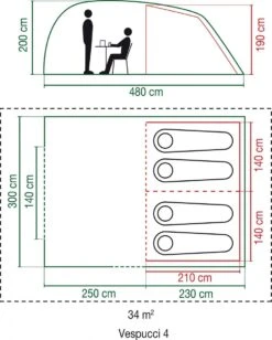 Coleman Vespucci 4 Tunneltent - Familietent - 4-Persoons - Groen 11 Coleman Vespucci 4 Tunneltent - Familietent - 4-Persoons - Groen -Bo-Camp Winkel 961x1200 2