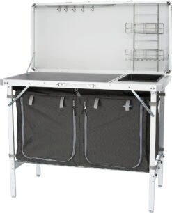 Campart Campingkeuken KI-0757 – Complete Keuken En Campingkast – Opvouwbaar En Inclusief Draagtas - Grijs -Bo-Camp Winkel 969x1200 2