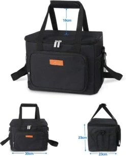 Lunchtas - Koeltas Voor Dames En Heren - Cool Bag - 4 Laags Geïsoleerde Koeltas - Kleine Cooler - Lunch Box - Lunchtas 15 Liter- Zwart -Bo-Camp Winkel 969x1200 3