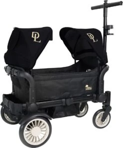 Deryan Luxe Sandy Bolderkar - Duo Buggy - Tandem Buggy - Opvouwbaar - Inklapbare Bolderwagen - Duo Kinderwagen - Zwart -Bo-Camp Winkel 999x1200 2